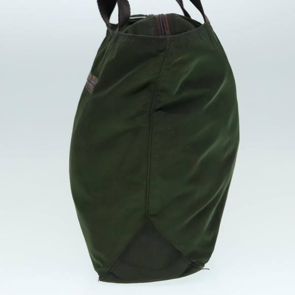 PRADA Tote Bag Nylon Green Silver Auth 90229 - Picture 4 of 16